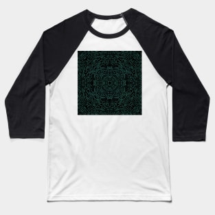 Teal Curves on a Black Background Baseball T-Shirt